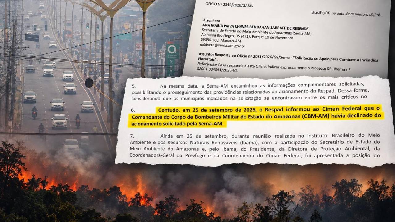 Comando dos Bombeiros do AM diz que não recusou ajuda federal, mas documento do Ibama contradiz versão