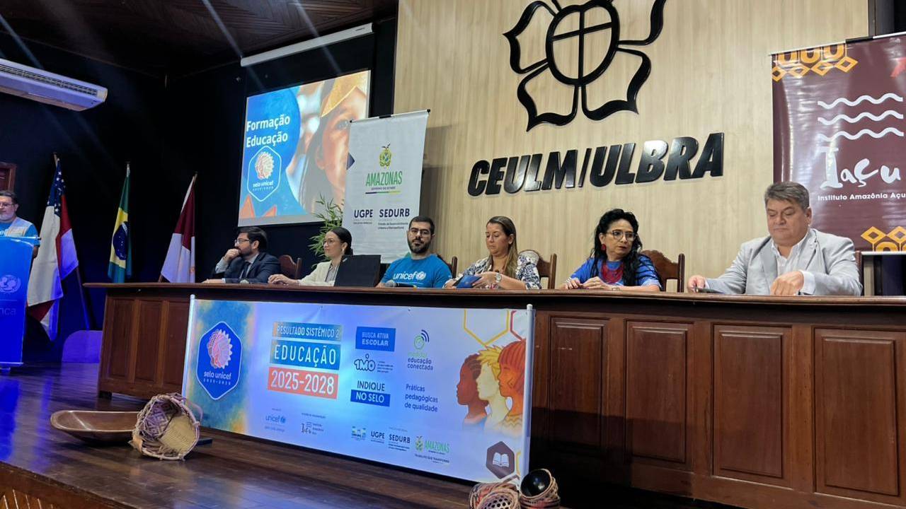 UNICEF apresenta selo educacional em Manaus