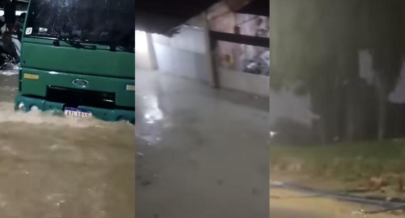 Forte chuva causa alagamentos e destruição em Manaus