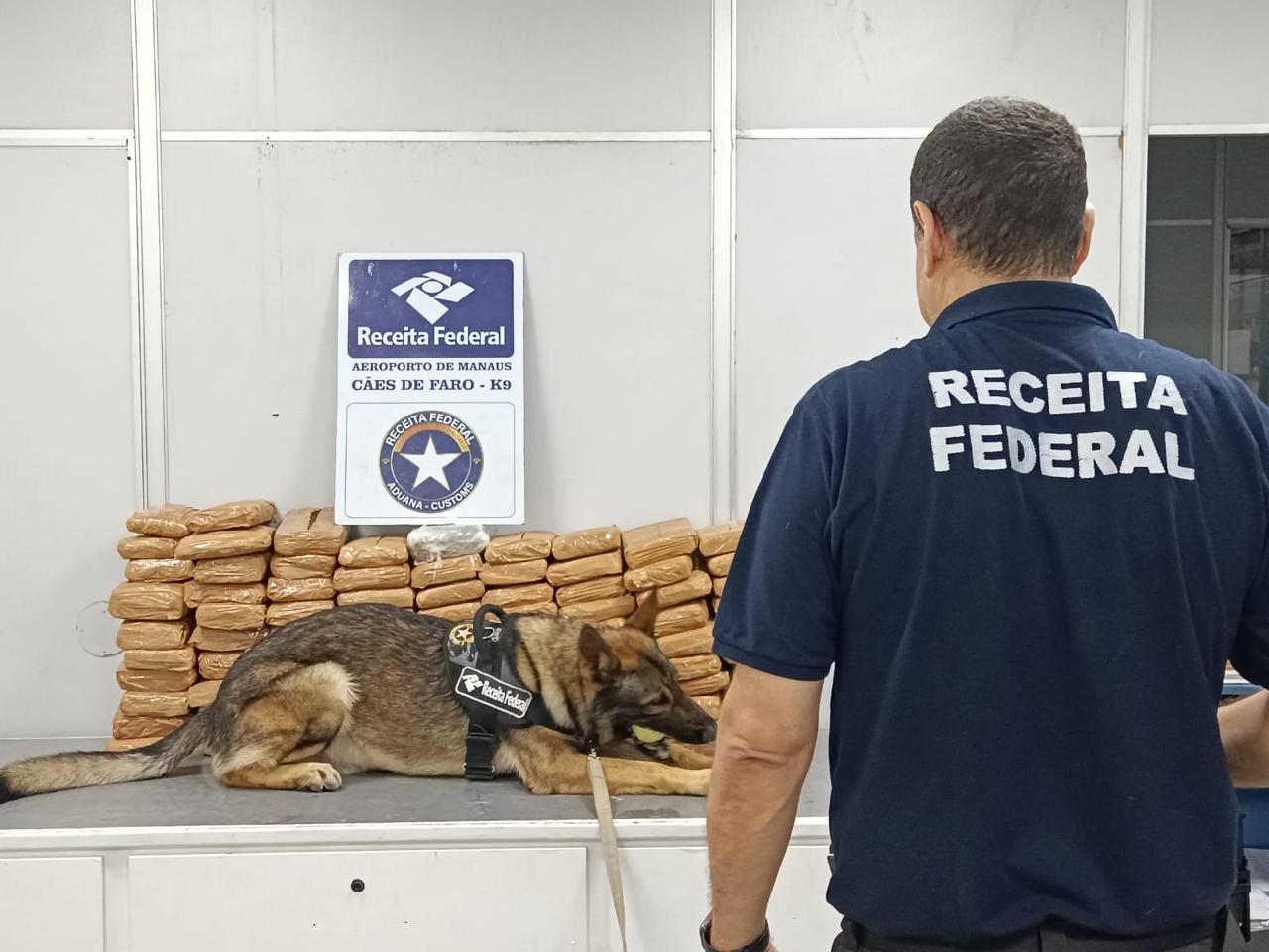 Receita Federal apreende 97 kg de skunk no Aeroporto Internacional de Manaus