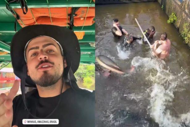 Ibama apura vídeo de influenciadores em tanque com pirarucus em Manaus