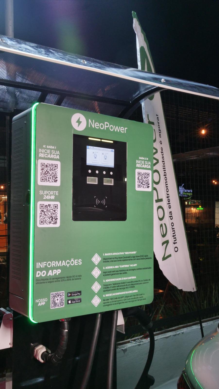  Manaus ganha nova estação de recarga para veículos elétricos na Zona Sul 