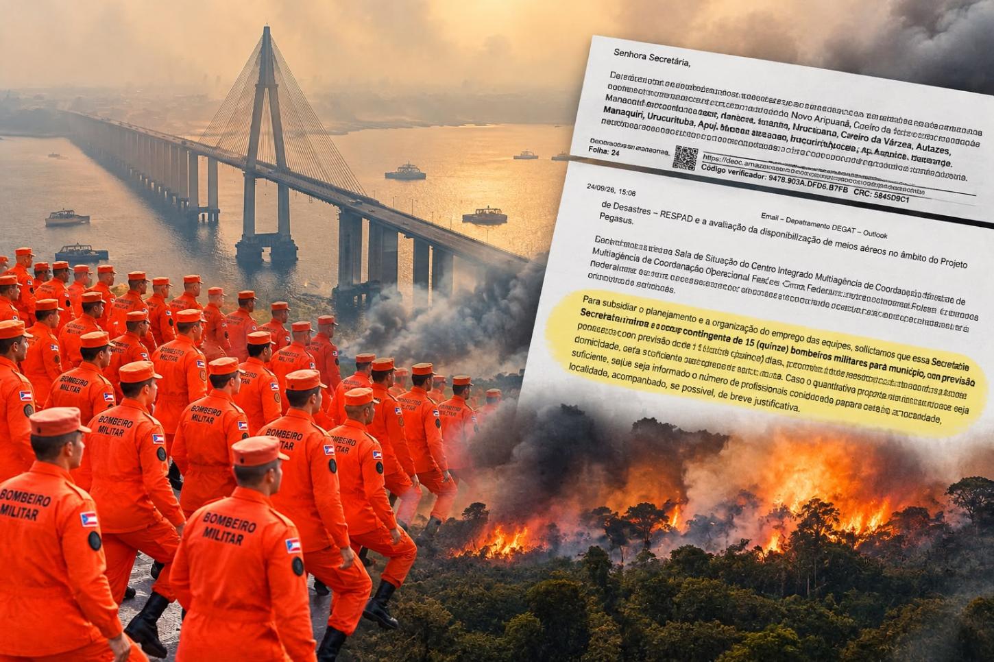 Amazonas dispensou até 135 bombeiros do governo federal e, 16 dias depois, recorreu a SP por 25 militares